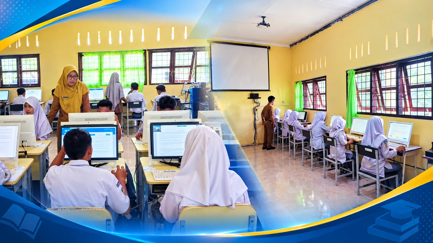 Hari Pertama Gladi Bersih TKA di SMA Negeri 3 Karang Baru Berjalan Lancar