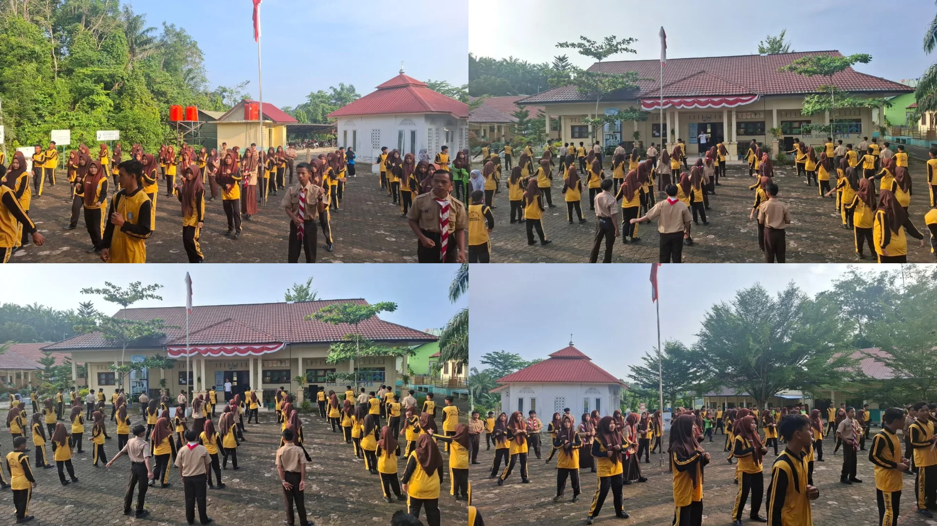 Senam Sehat Semarakkan Kegiatan Kokurikuler SMA Negeri 3 Karang Baru