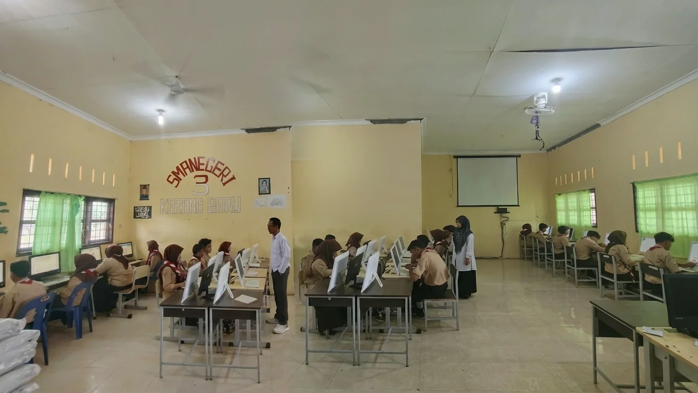 Hari Ketiga Gladi Bersih TKA: Murid SMA Negeri 3 Karang Baru Hadapi Matematika dan Numerasi Dasar